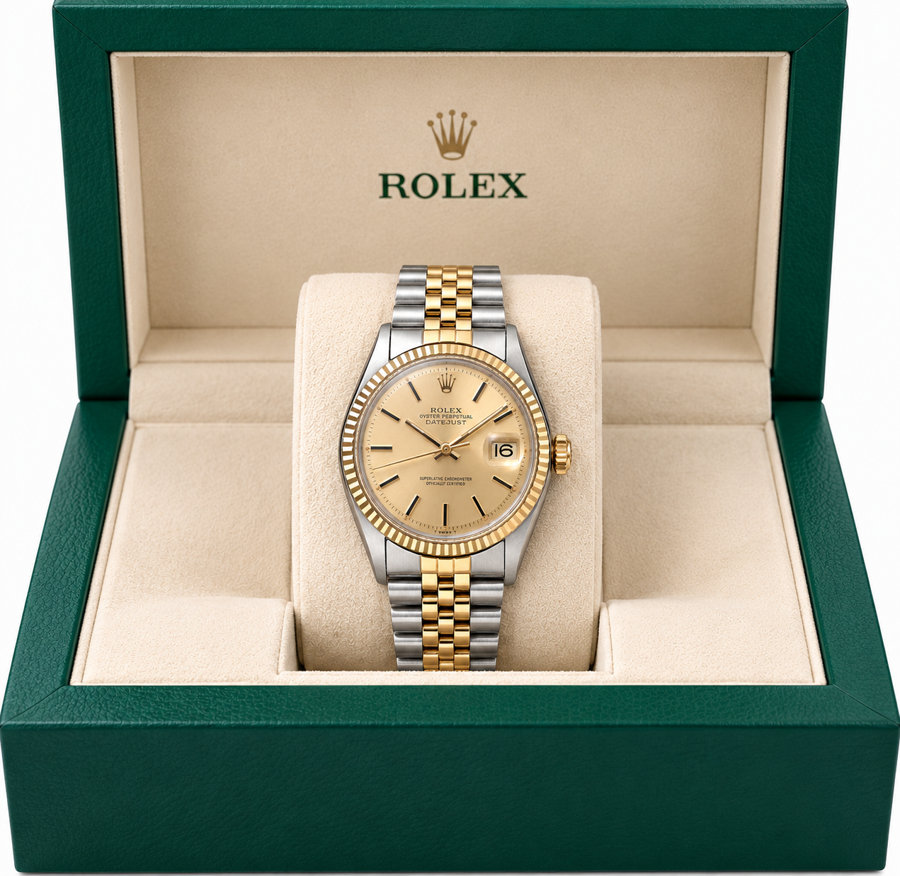Rolex Datejust Watch 1601 for Men | 36MM| Jubilee Band Champagne Dial
