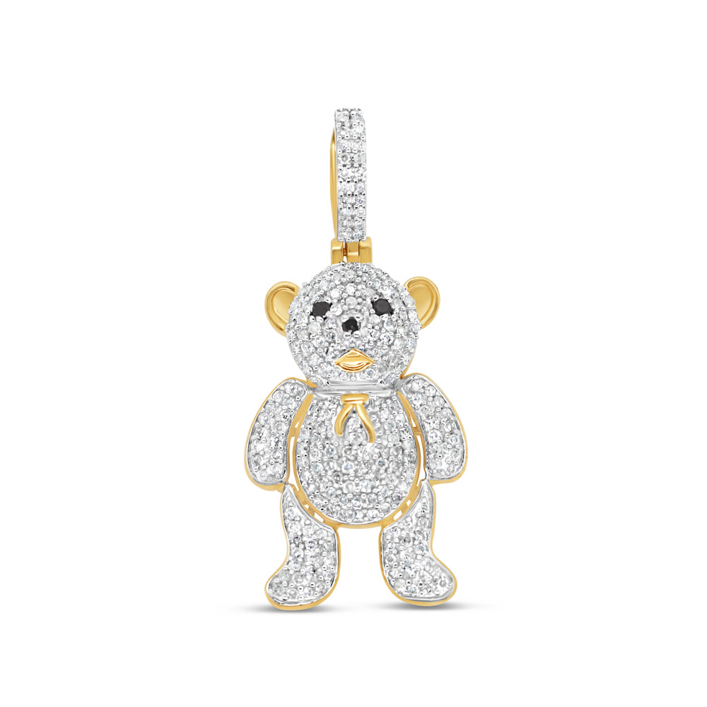 Bear - Yellow Gold Diamond Pendant | 0.88CTW | 10K