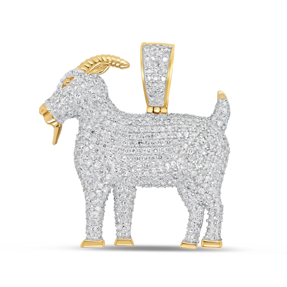 Goat - Yellow Gold Diamond Pendant | 2.27CTW | 14K