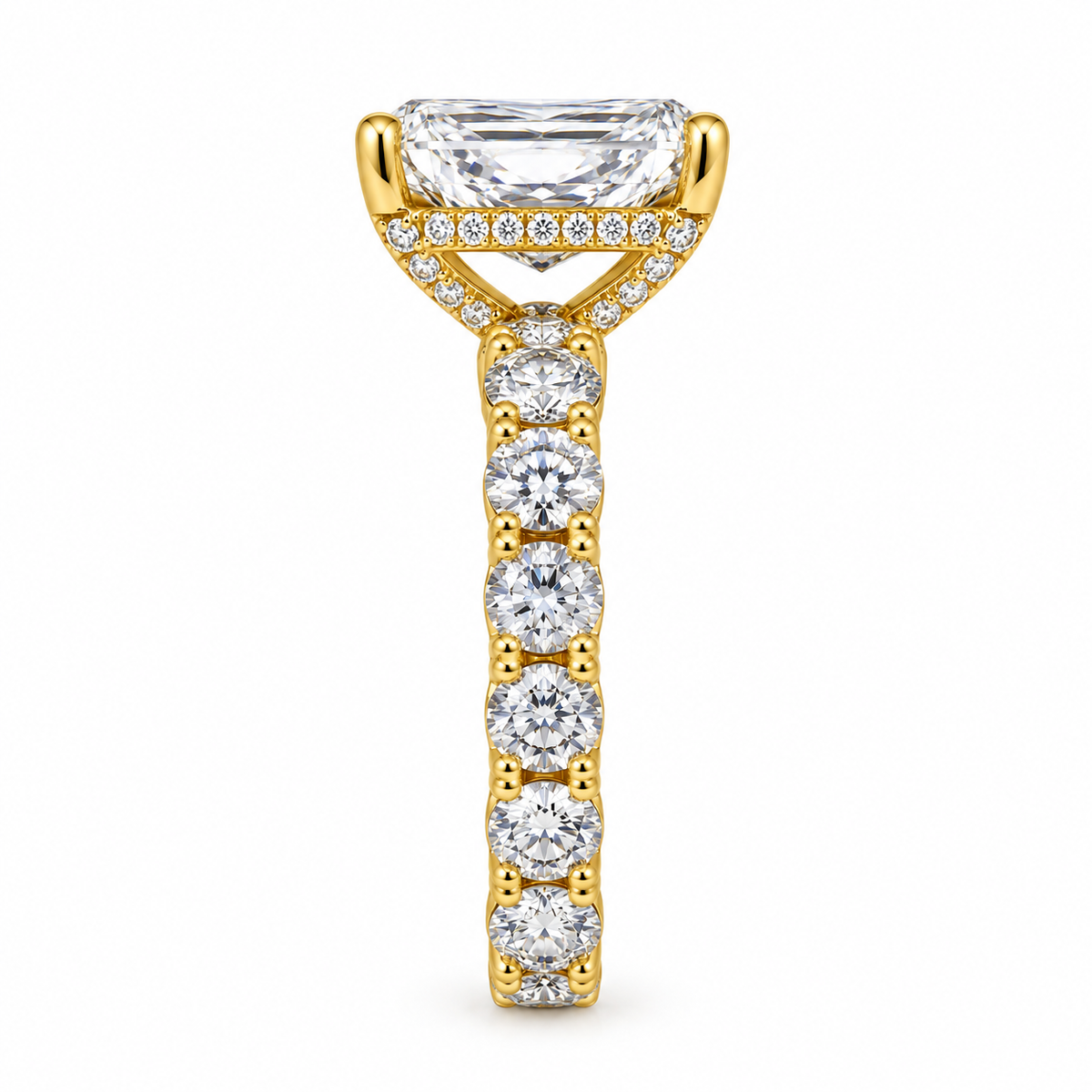 Rolex Watch | 1 Carat Bezel | 26MM | Mothe of Pearl Dial | Jubilee Band + 💍 6.59 CTW Radiant Diamond Engagement Ring • 14K Yellow Gold