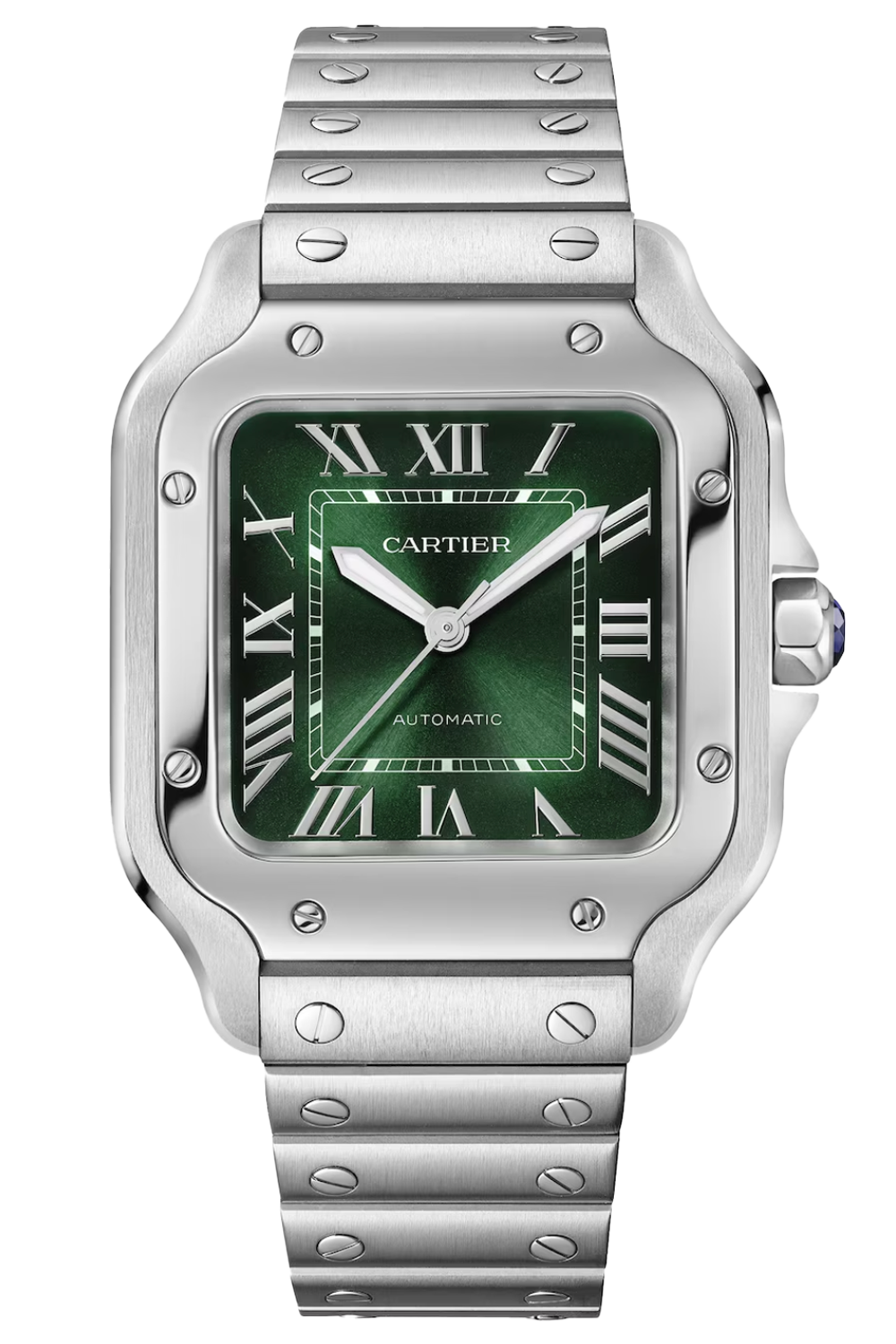 Santos De Cartier Watch - Medium Model | Steel | Automatic | Interchangeable Leather Strap