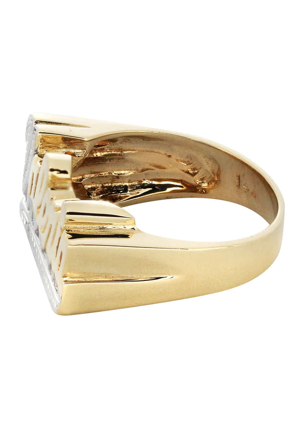 Personalized Name Ring | 14K | Yellow Gold | Size Options Available