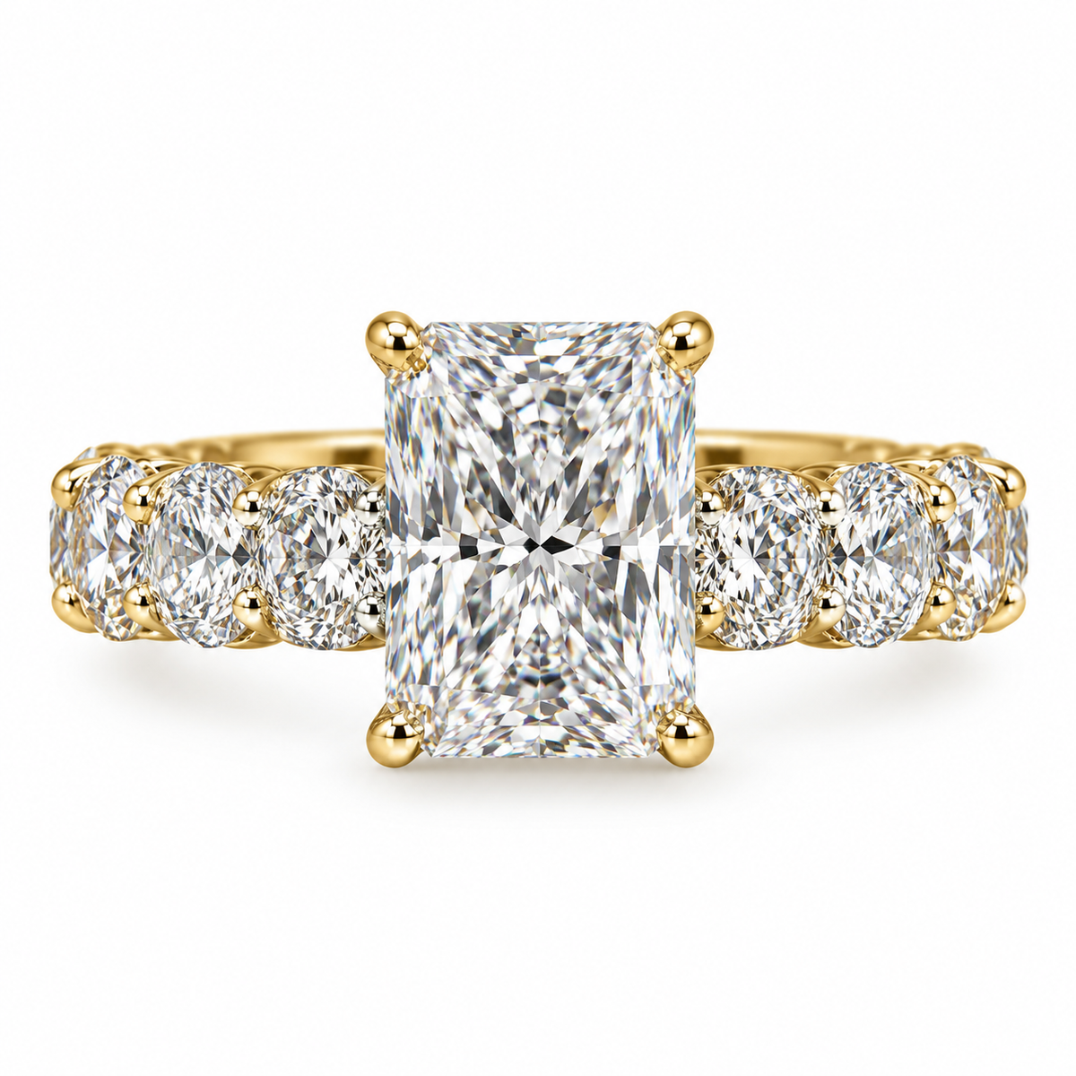 Rolex Watch | 1 Carat Bezel | 26MM | Mothe of Pearl Dial | Jubilee Band + 💍 6.59 CTW Radiant Diamond Engagement Ring • 14K Yellow Gold