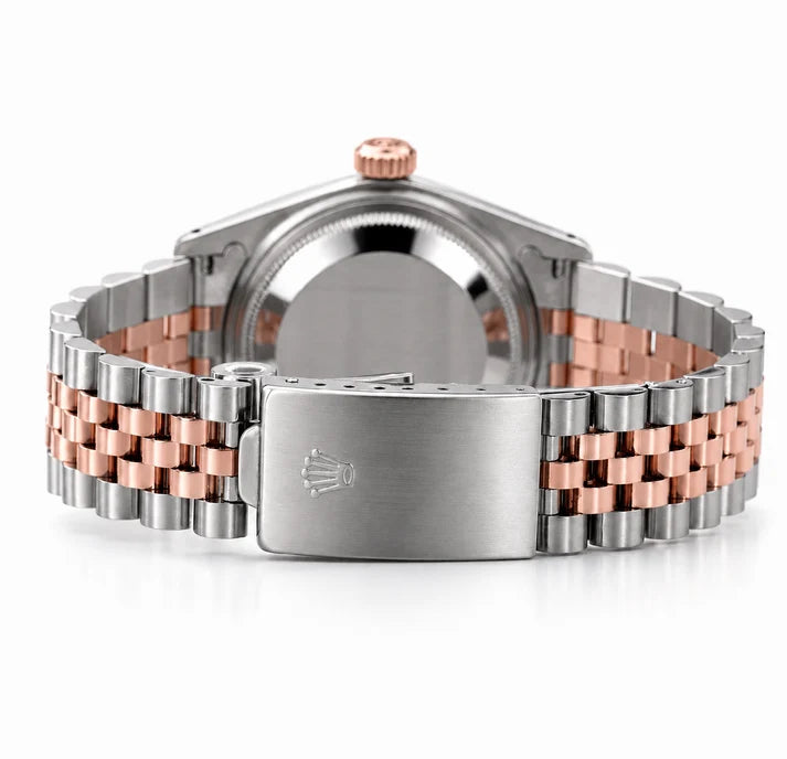 Rolex Datejust Watch 16013 | 36MM | Custom Rose Jubille Band Chocolate Diamond Dial | Diamond Bezel