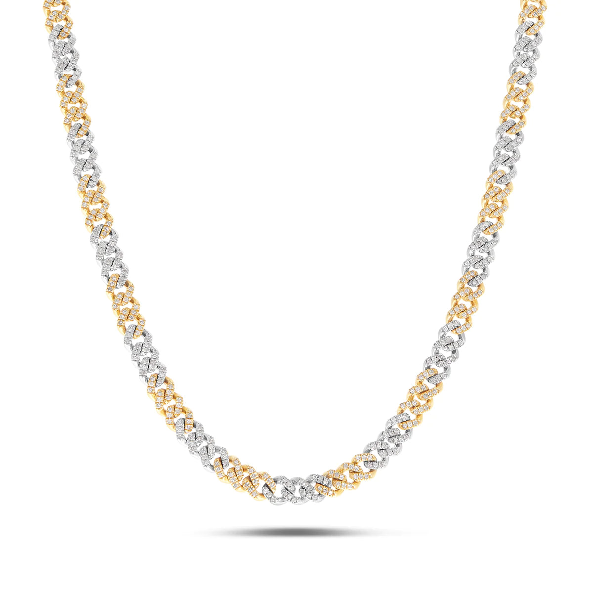 Diamond Cuban Chain | 10K GOLD 2.40CTW | 3MM | 5 Color Options Available | Two Tone Available