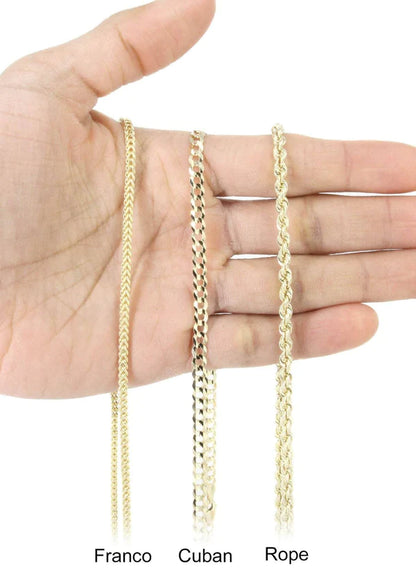 Small 'Boss' Pendant with Necklace | 10K Yellow Gold | 24.28MM | 0.34CT
