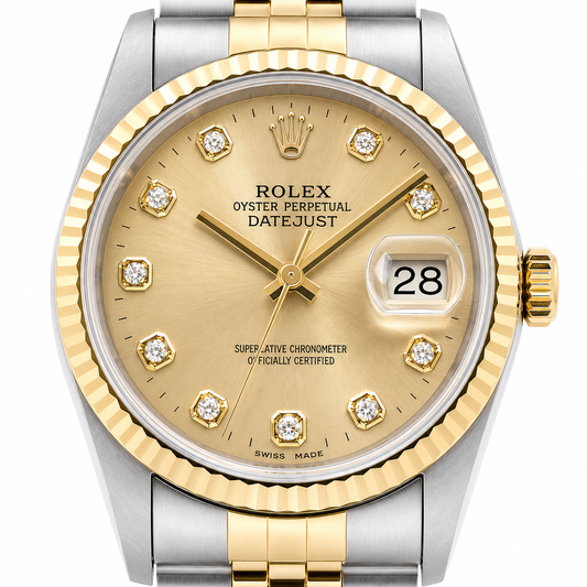 Rolex Datejust Watch | 31MM | Champagne Diamond Dial  | Jubilee Band