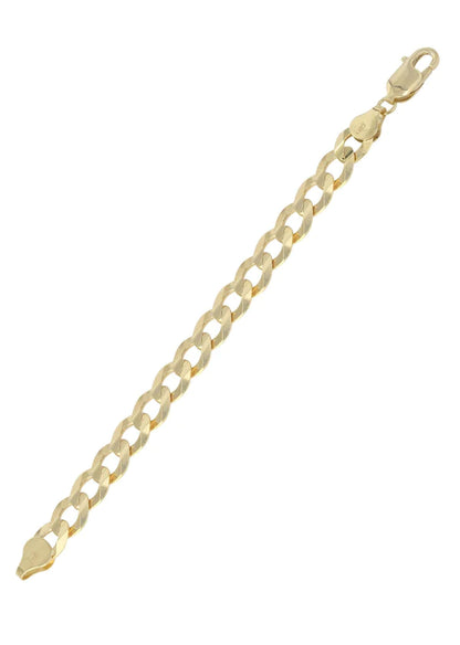 Solid Cuban Curb Link Bracelet 10K/14K - Yellow Gold