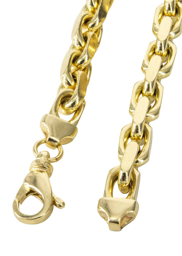 Solid Hermes Link 10K/14K - Yellow Gold