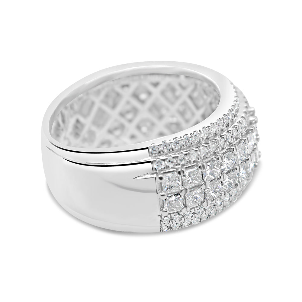 Gold Princess Cut Diamond  Ring | 14K | 3.58 CTW