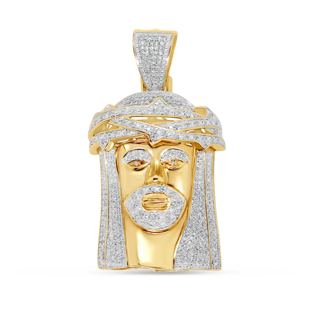 Jesus - Yellow Gold Diamond Pendant | 1.50CTW | 10K