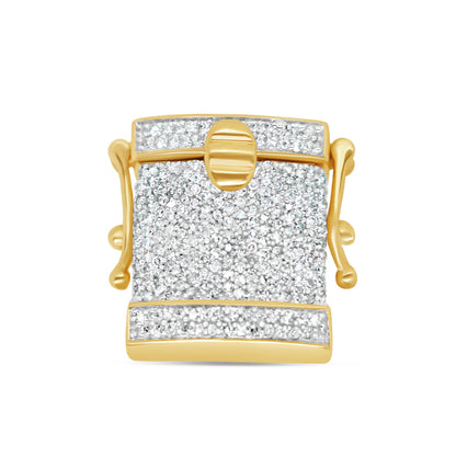 Lock - Diamond Chain Lock | Yellow Gold | 0.83CTW | 10K | 14MM