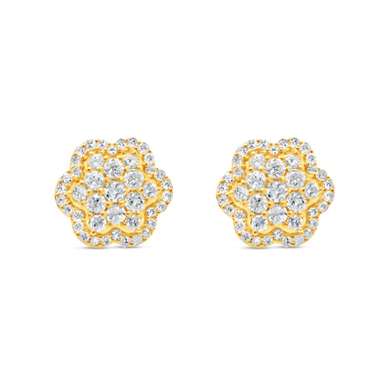 Gold Diamond Star Earrings | Yellow Gold 14K | 0.54CT | 9.5MM