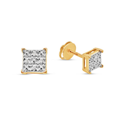 10K Yellow Gold | Diamond Earrings | 0.20CTW | 5.34MM