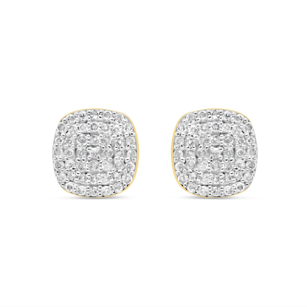 10K Yellow Gold | Diamond Earrings | 0.35CTW | 7.39MM