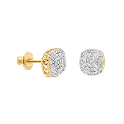 10K Yellow Gold | Diamond Earrings | 0.35CTW | 7.39MM