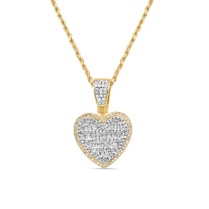 Heart Pendant with Necklace | 14K Yellow Gold | 17.64MM| 0.67CT
