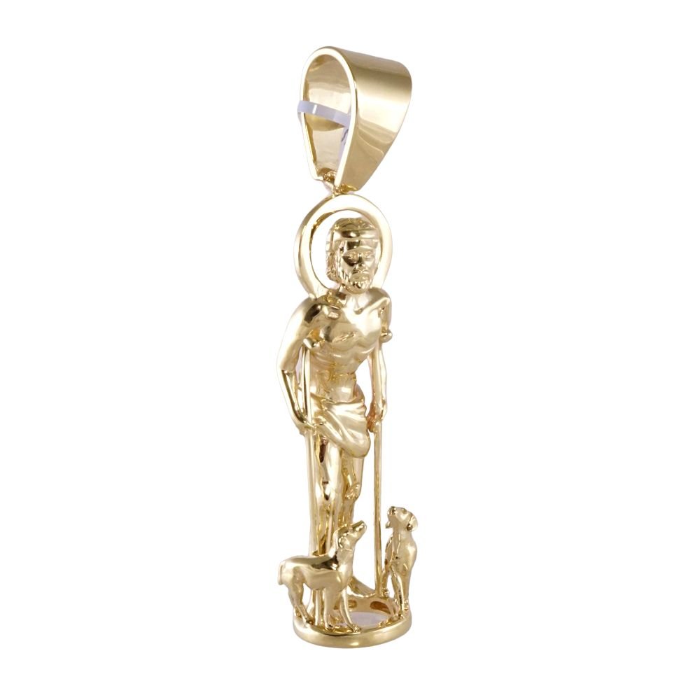 San Lazaro Gold Pendant | Yellow Gold 10K/14K | Size Options Available