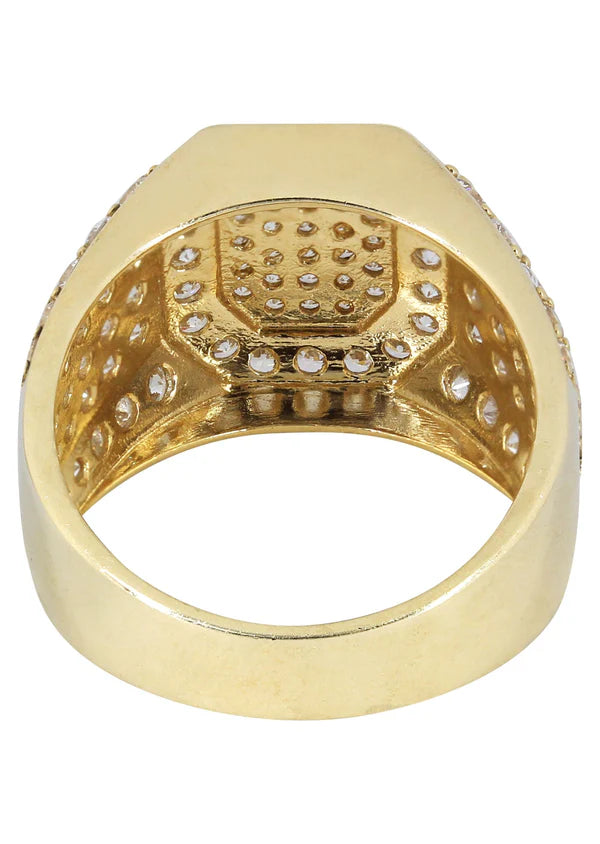Mens Pinky Ring | 10K Solid Yellow Gold | Style #1