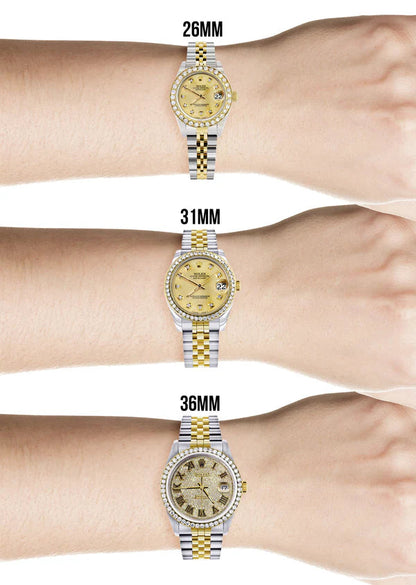 Rolex Datejust 16013 for Men | 36MM | Two Tone | Champagne Jubilee Dial Diamond Dial