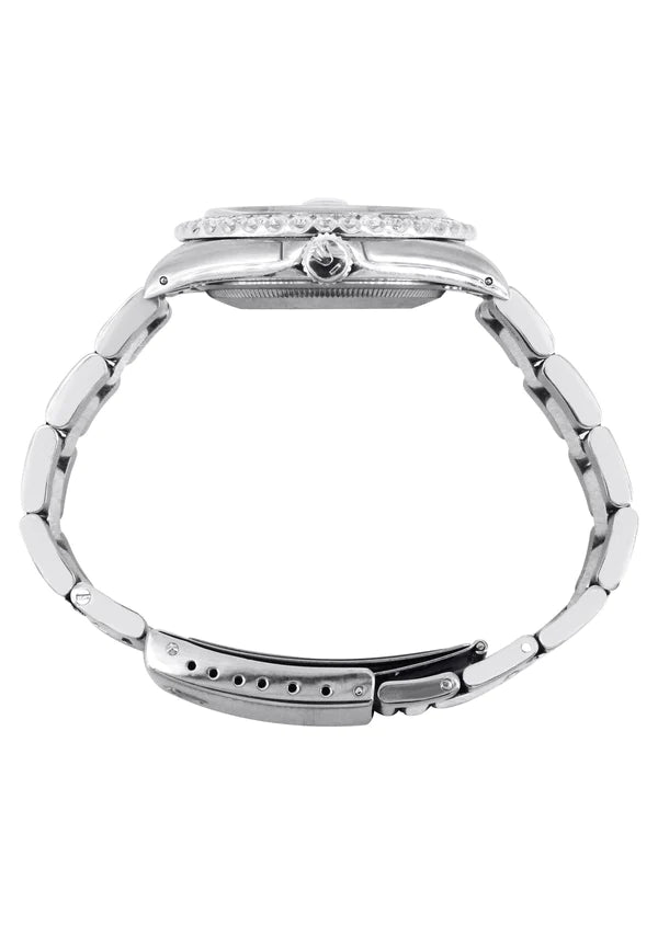 Diamond Rolex Datejust Watch 16200 | 36MM | Diamond Color Baguettes Dial | Stainless Steel | Oyster Band