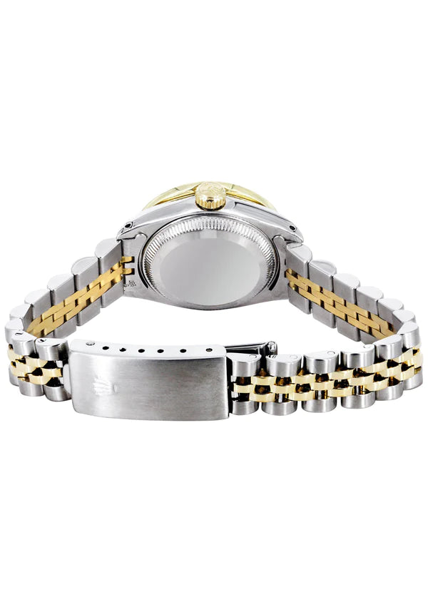 Diamond Rolex Datejust Watch for Women  | 1 Carat Bezel | 26MM | Salmon Pink Diamond Dial | Jubilee Band