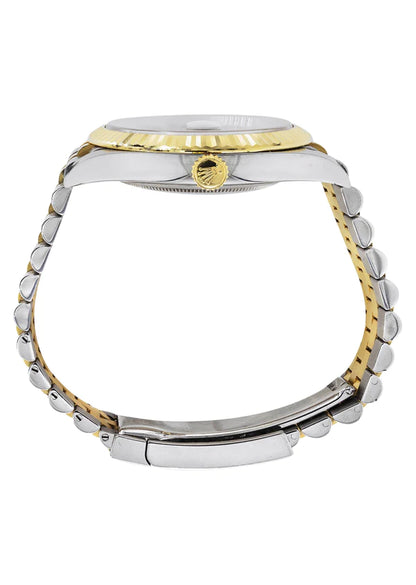 Rolex Datejust  Watch | 41MM | Black Index Dial | 18K Yellow Gold & Stainless Steel | Jubilee Band