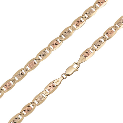 Valentino Link Chain Necklace 14K Tri-Color Gold