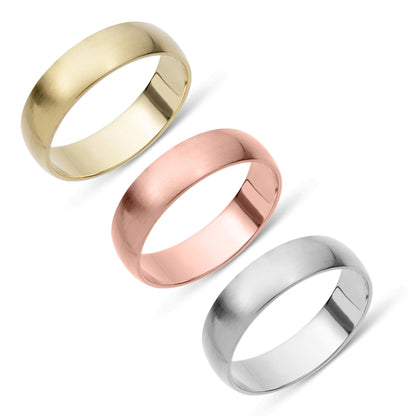 Brushed Classic Wedding Band Gold - Solid