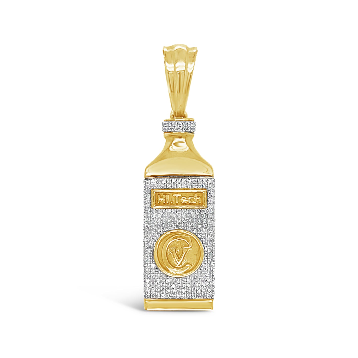 Hi Tech Bottle Pendant -  Diamond Yellow Gold | 0.47CTW | 10K
