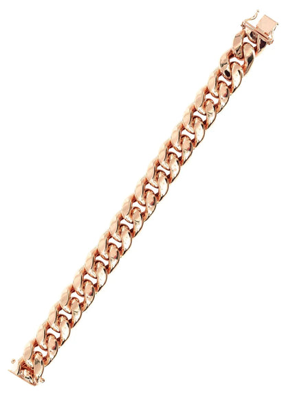 Hollow Miami Cuban Link Bracelet 10K/14K - Rose Gold