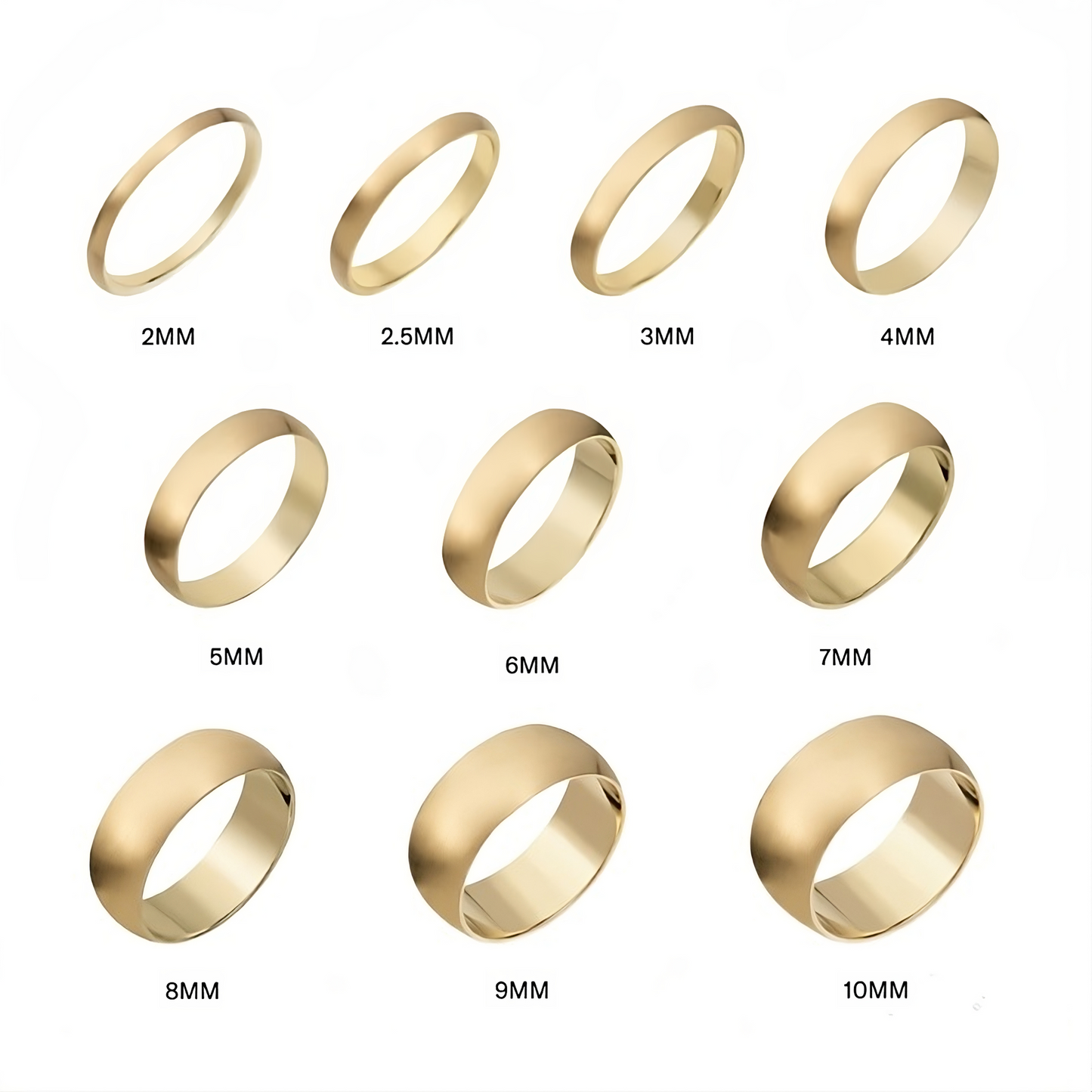 Inlay Wedding Band Gold - Solid