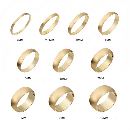 Brushed Classic Wedding Band Gold - Solid