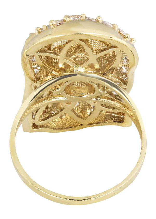 Mens Jesus Pinky Ring | 10K Solid Yellow Gold | Style #2