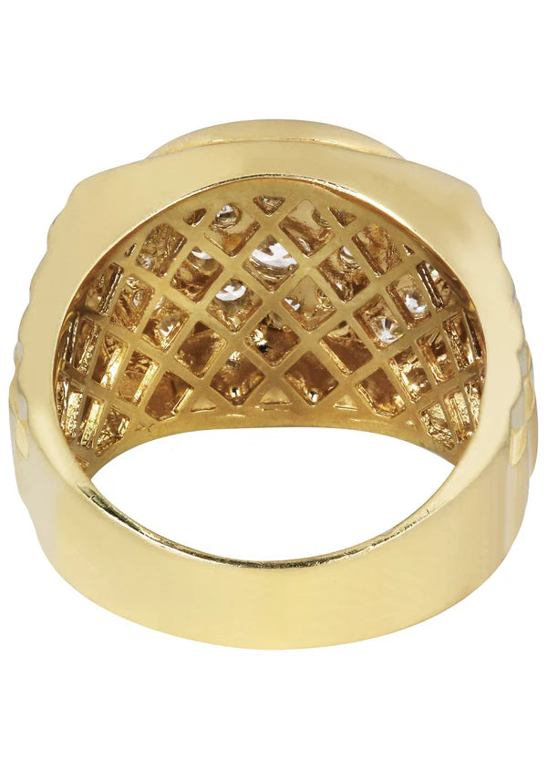 Mens Pinky Ring | 10K Solid Yellow Gold | Style #3