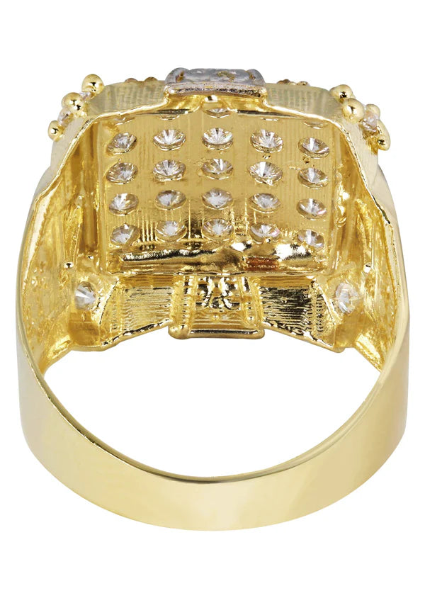 Mens Pinky Ring | 10K Solid Yellow Gold | Style #6