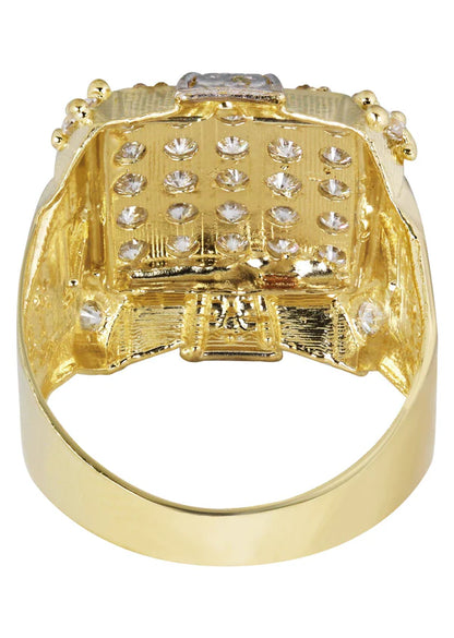 Mens Pinky Ring | 10K Solid Yellow Gold | Style #6