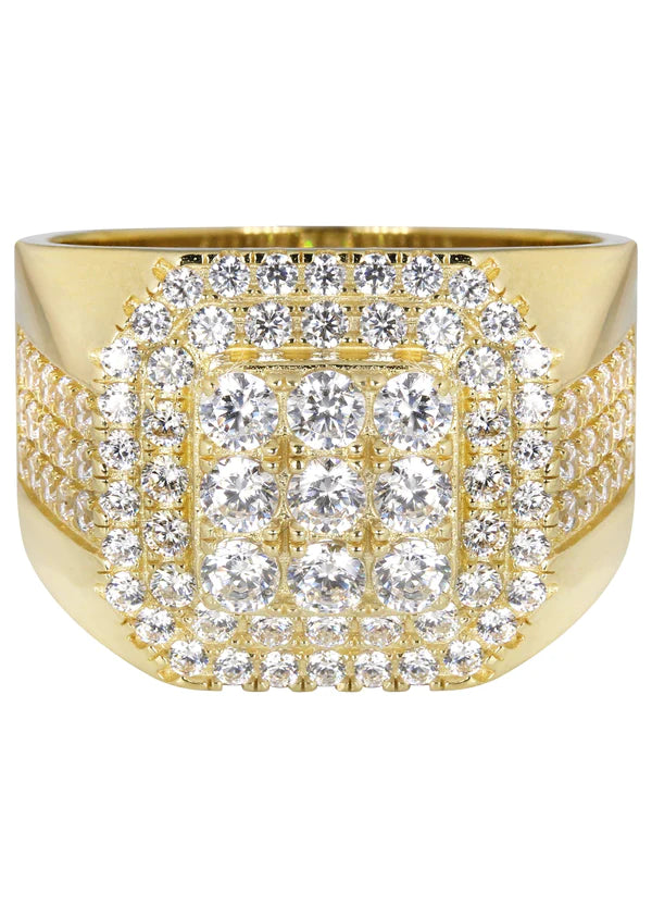 Mens Pinky Ring | 10K Solid Yellow Gold | Style #9