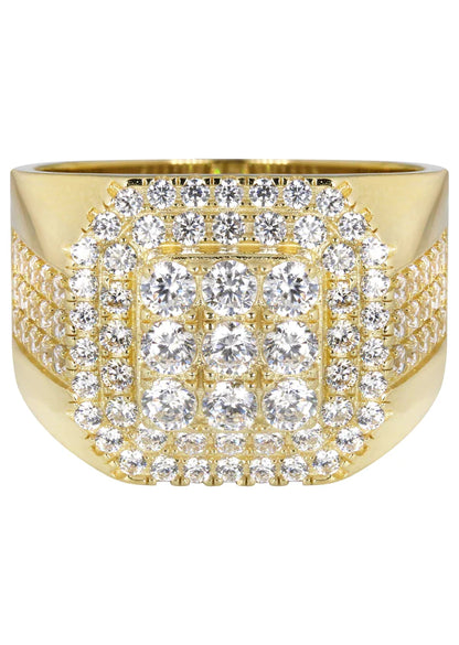 Mens Pinky Ring | 10K Solid Yellow Gold | Style #9