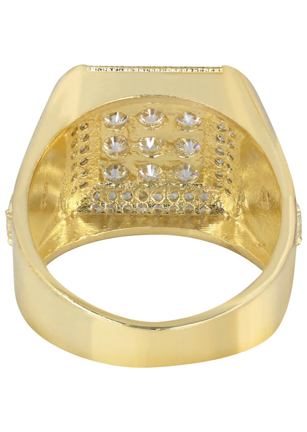 Mens Pinky Ring | 10K Solid Yellow Gold | Style #9
