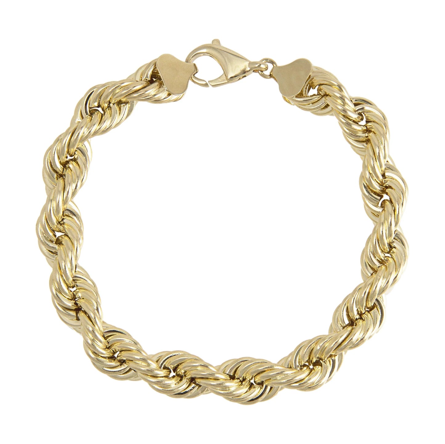 Rope Chain Bracelet 10K Yellow Gold - Hollow