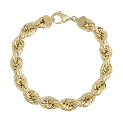 Rope Chain Bracelet 10K Yellow Gold - Hollow