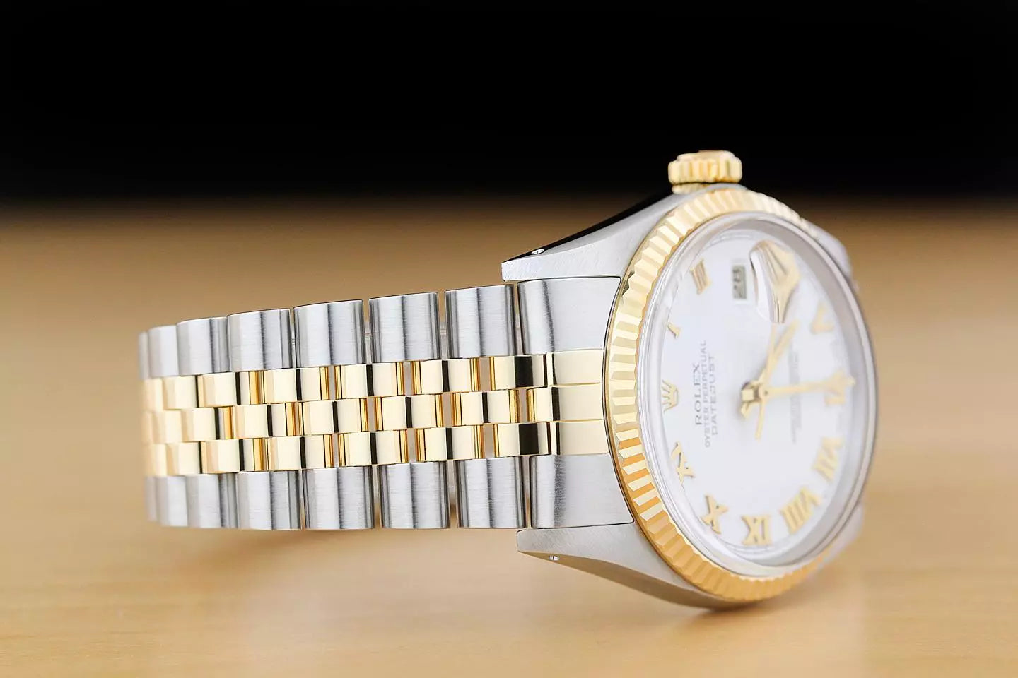 Rolex DateJust 16013| 36MM | White Roman  Dial | Two Tone | Band Box & Appraisal Papers
