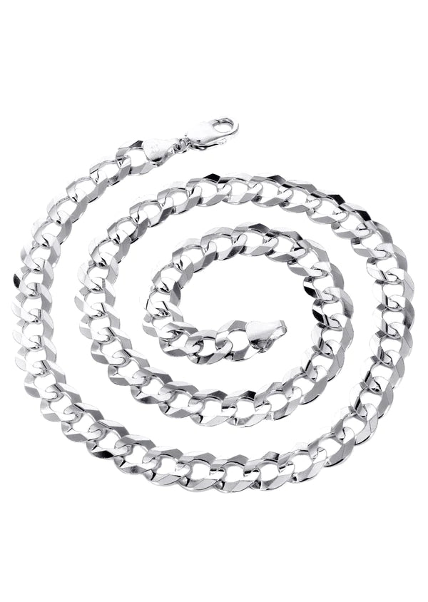 Solid Cuban Gold Curb Link 10K/14K - White Gold