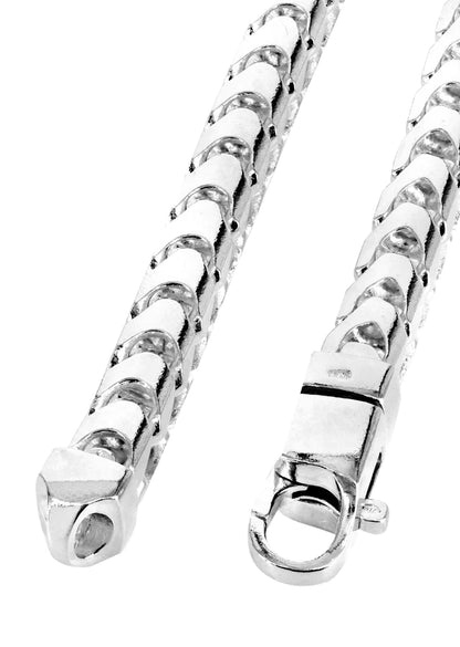 Solid Gold Franco Chain 10K/14K - White Gold