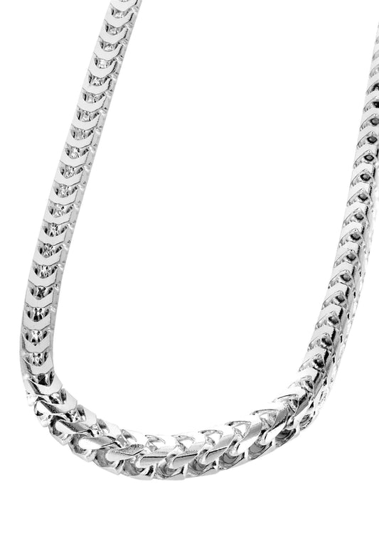 Solid Gold Franco Chain 10K/14K - White Gold