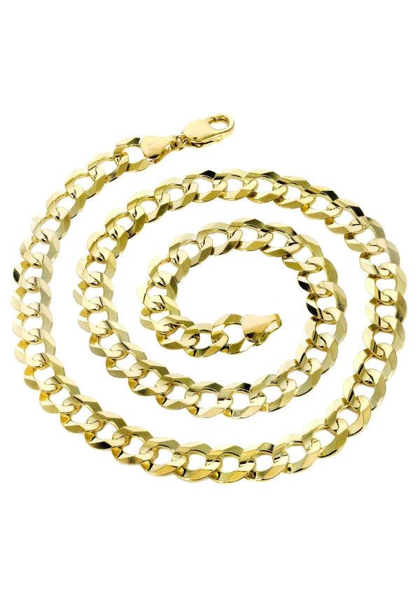 solid yellow cuban chain