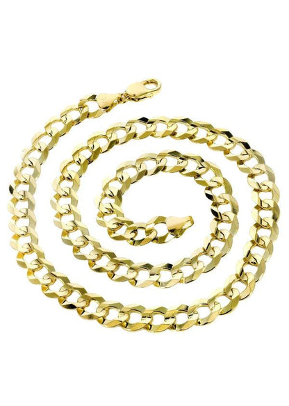 solid yellow cuban chain