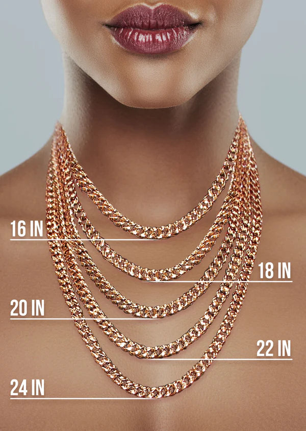 Womens Solid Figaro Chain 14K - Rose Gold